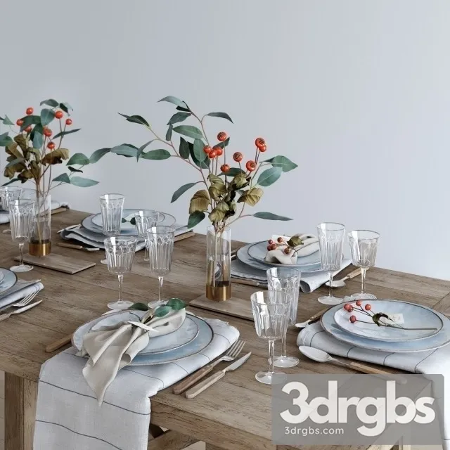 Tableware Rustic 3D Model Download