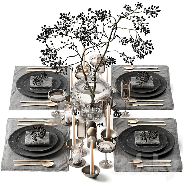 Tableware set 033 3DModel