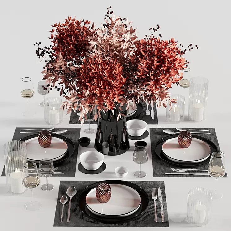 Tableware set 11 3D Model Free