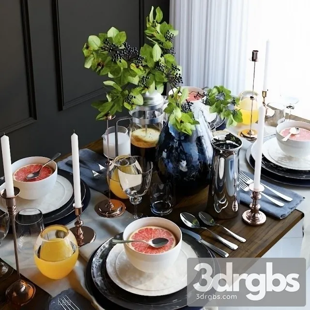 Tableware Set 13 3D Model Free