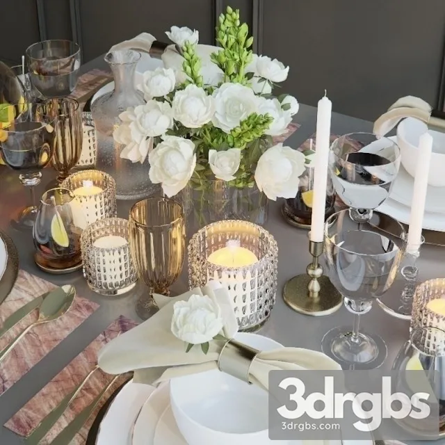 Tableware Set 14 3D Model Free