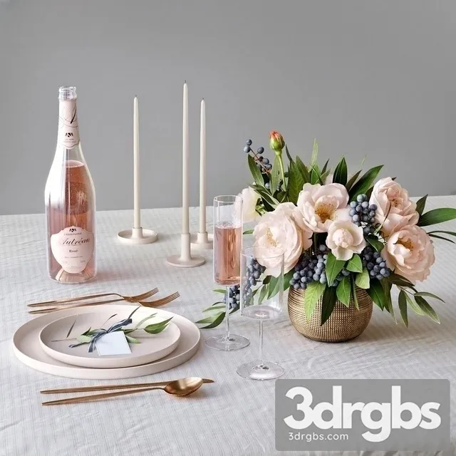 Tableware Set 16 3D Model Download