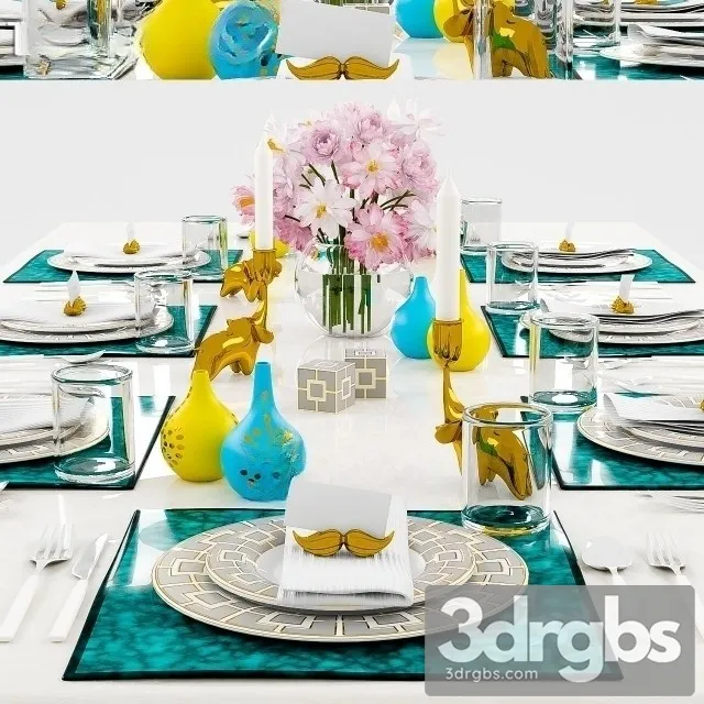 Tableware Set 2 3D Model Free