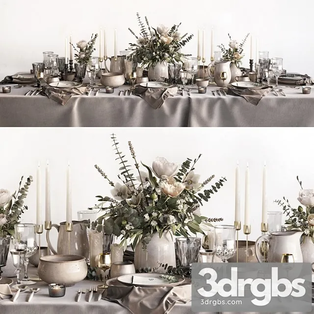 Tableware set 2 5 3D Model Free