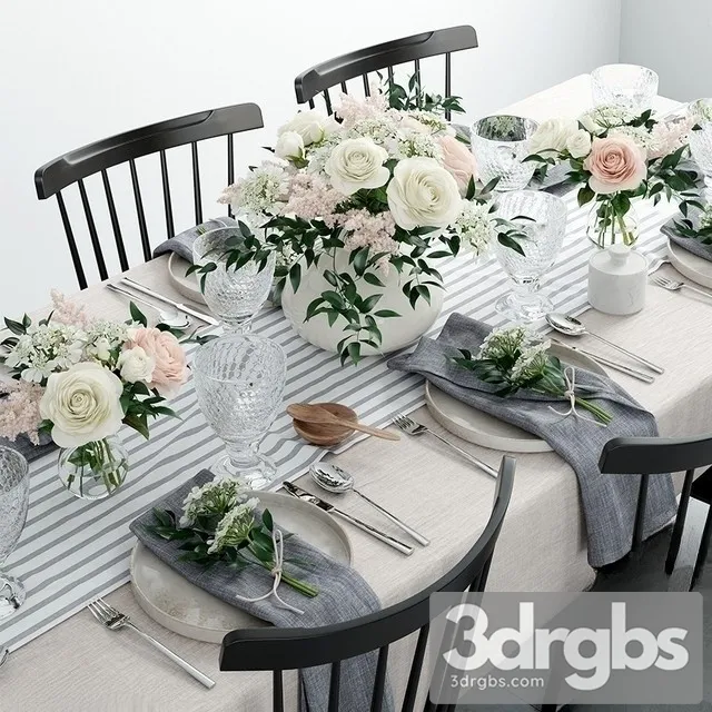 Tableware Set 3 3D Model Free