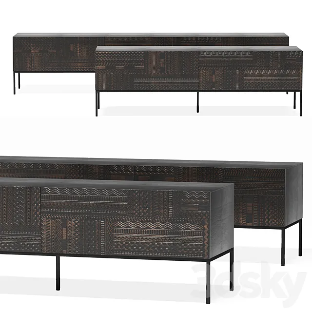 Tabwa TV sideboard by ETHNICRAFT 3D Model