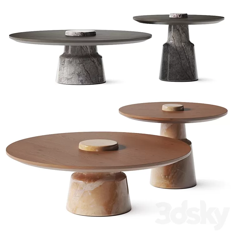Tacchini Mill Coffee Tables 3D Model Free