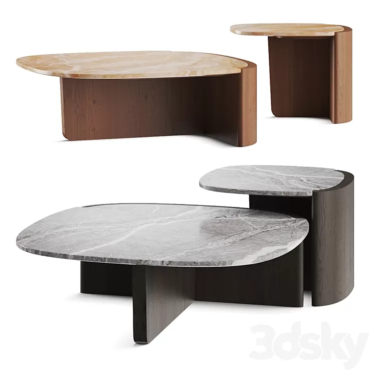 Tacchini Trampolino Coffee Tables 3D Model Free