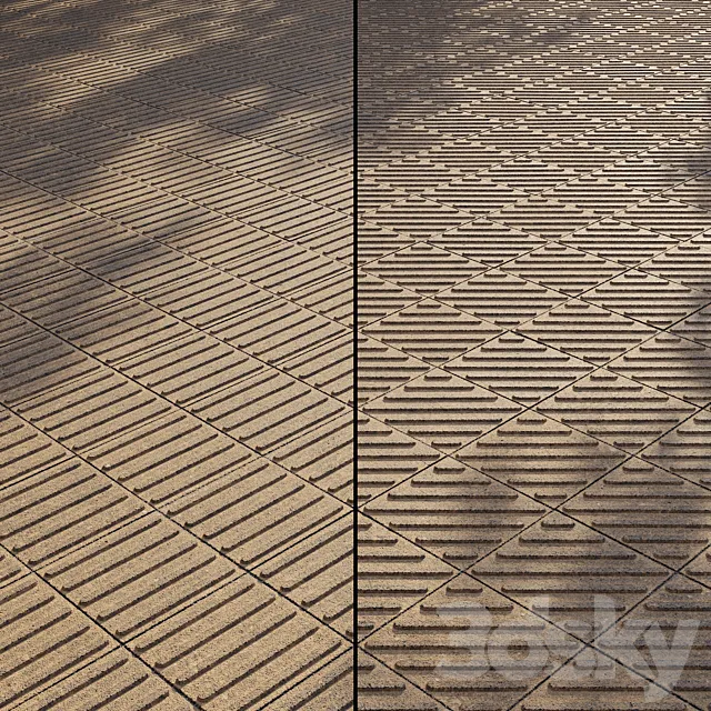 Tactile tiles Type 1 Set 3 3D Model
