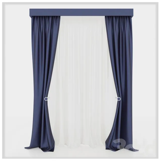 Taffeta Curtains 3D Model