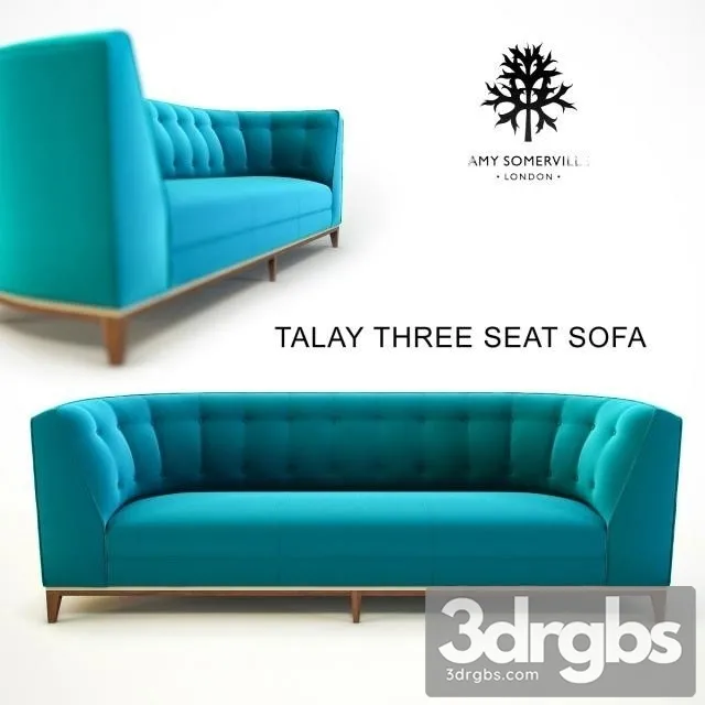 Talay Three Seat Sofa 3D Model Free