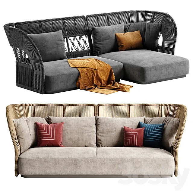 Talenti Cliff Deco sofa 1 3DModel