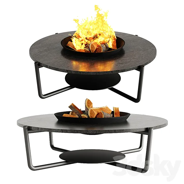 Talenti - Domino Round Coffee Table In 2 Colors 3D Model