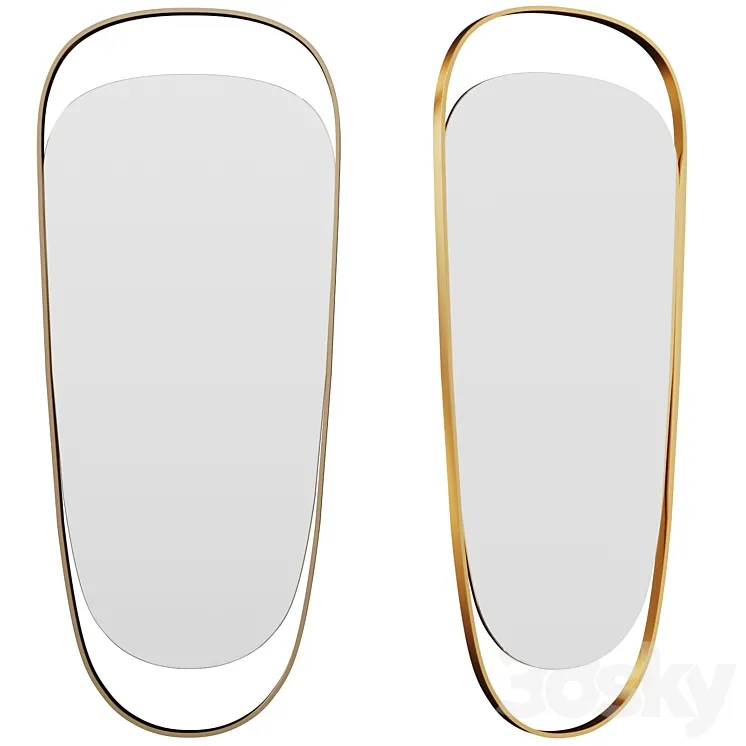 Tall Orbit Mirror by West Elm 3D Model Free