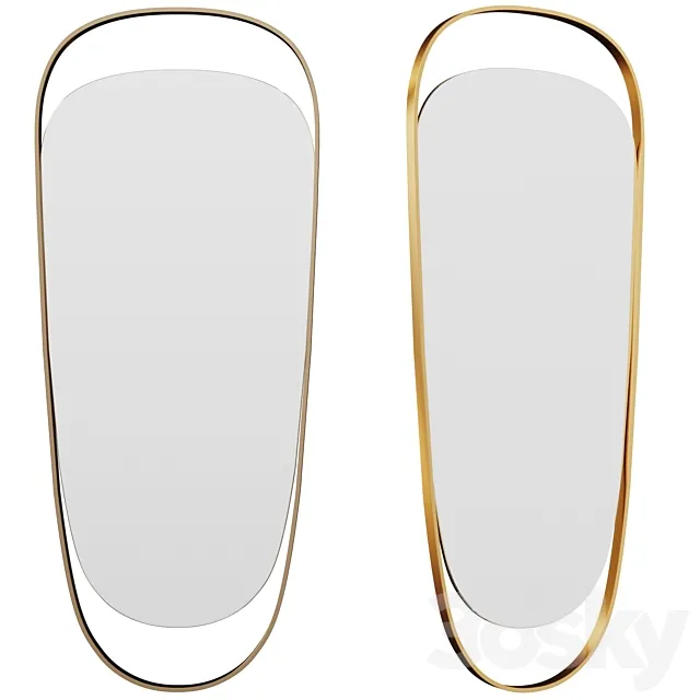 Tall Orbit Mirror by West Elm 3D Model