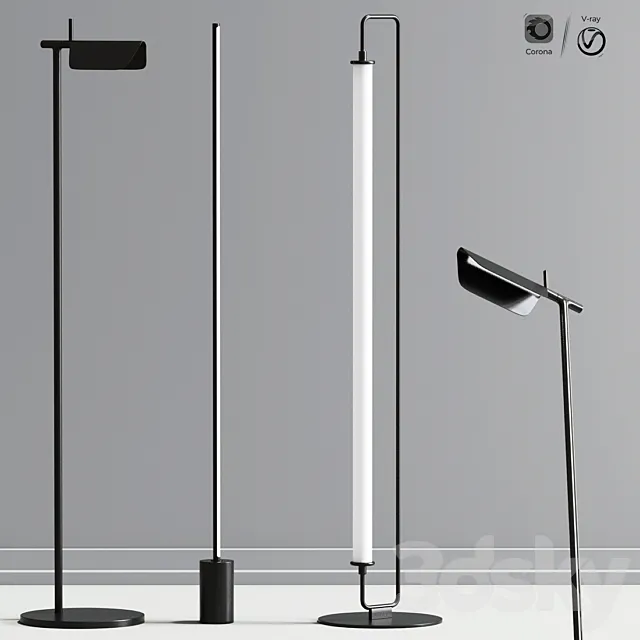 Tall Tree Led Floor Lamp Collection 3D Model