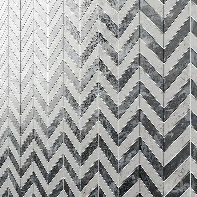 Talon Carrara & Bardiglio Marble Tile 3D Model