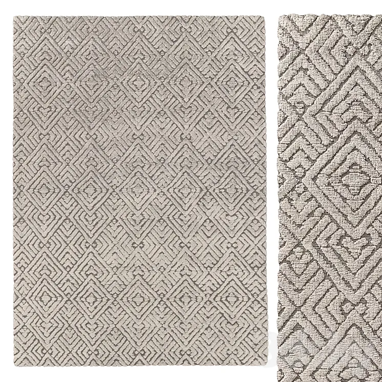 TALSARI HAND-KNOTTED SILK and WOOL RUG 3D Model Free