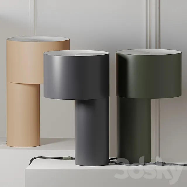 Tangent Table Lamp by WOUD 3 Colors 3DModel