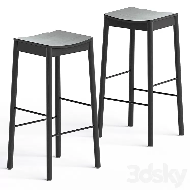 Tangerine Bar Stool 3D Model Free