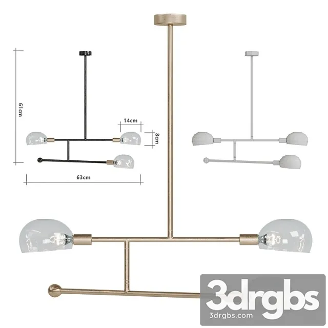 Tangle chandelier pendant 3D Model Free