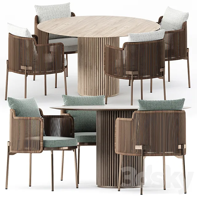 TAPE CORD chair by Minotti and PALAIS ROYAL by ASPLUND 3DModel