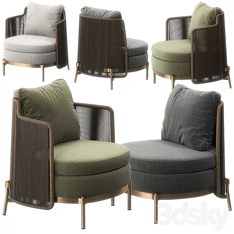 Tape Cord Outdoor by Minotti 3D Model