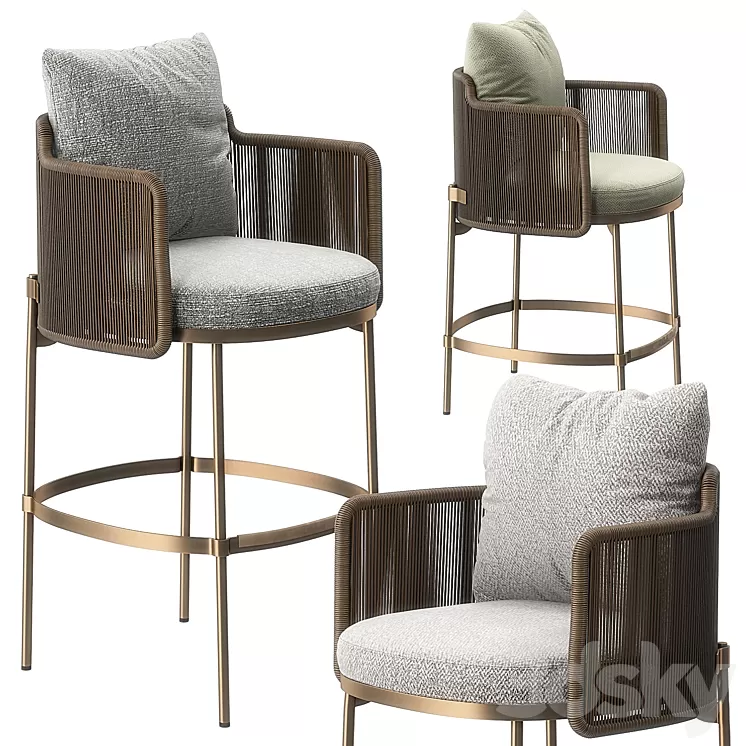 "Tape ""Cord"" Outdoor Stool" 3D Model