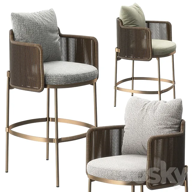 Tape "Cord" Outdoor Stool 3DModel