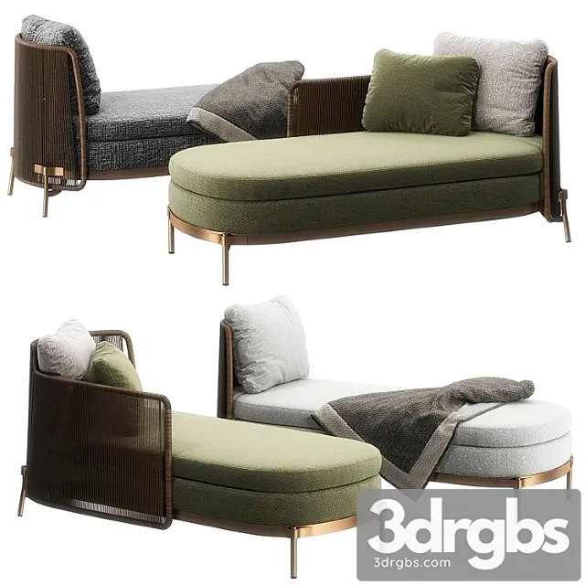Tape outdoor daybed by minotti 2 3D Model Free