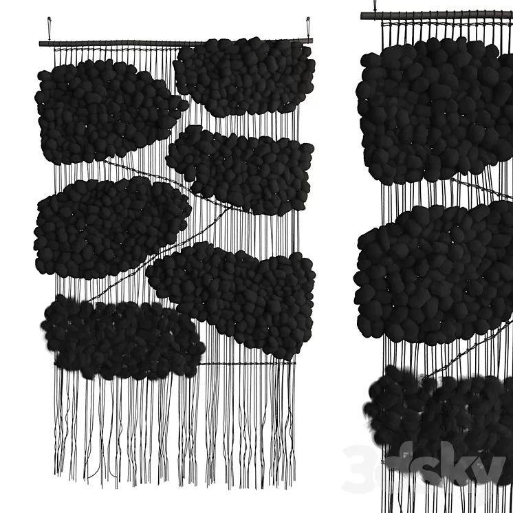 Tapestry Cloud Black by Helen Loom 3D Model Free