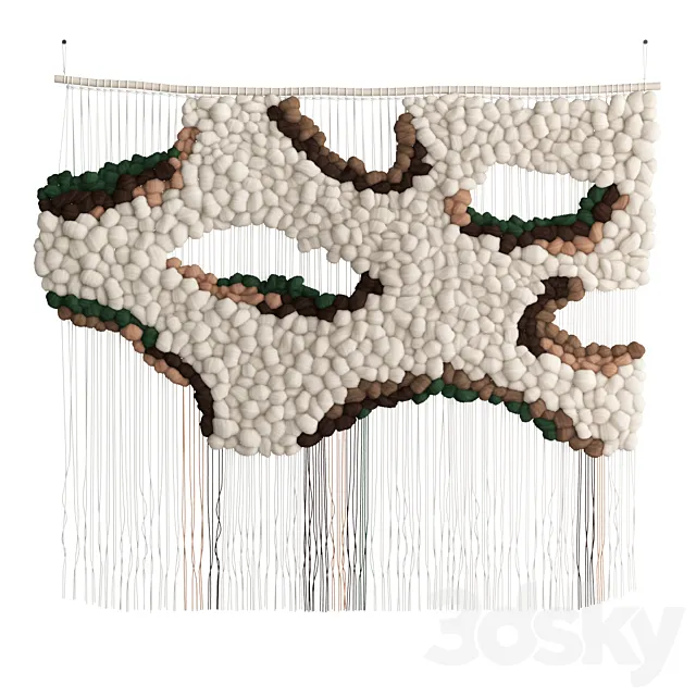 Tapestry with colored inserts by Helen Loom 3D Model