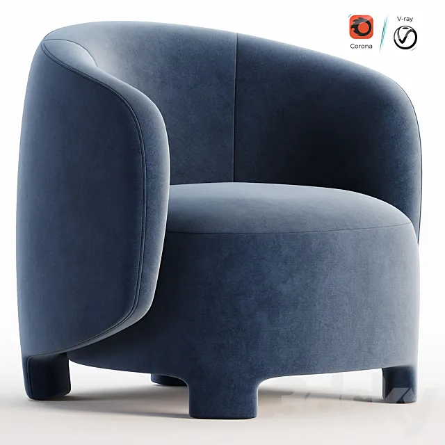TARU Easy chair By Ligne Roset 3D Model