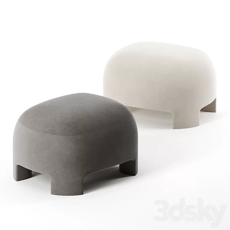 TARU pouf by Ligne Roset 3D Model