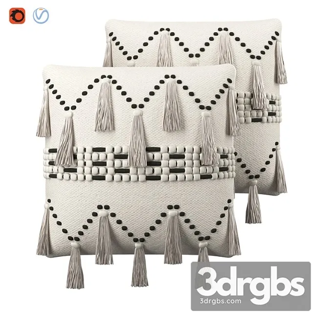 Tassel Cushion 3D Model Free