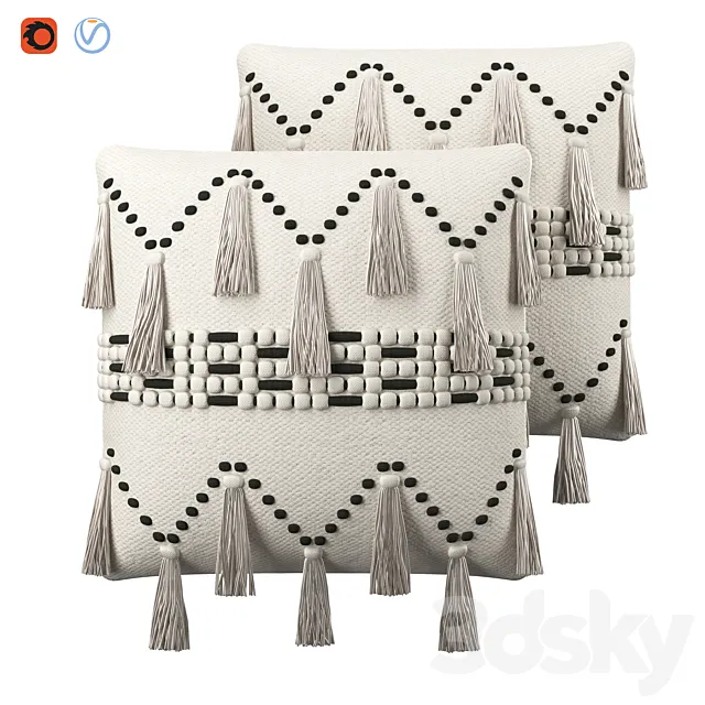 Tassel cushion 3D Model