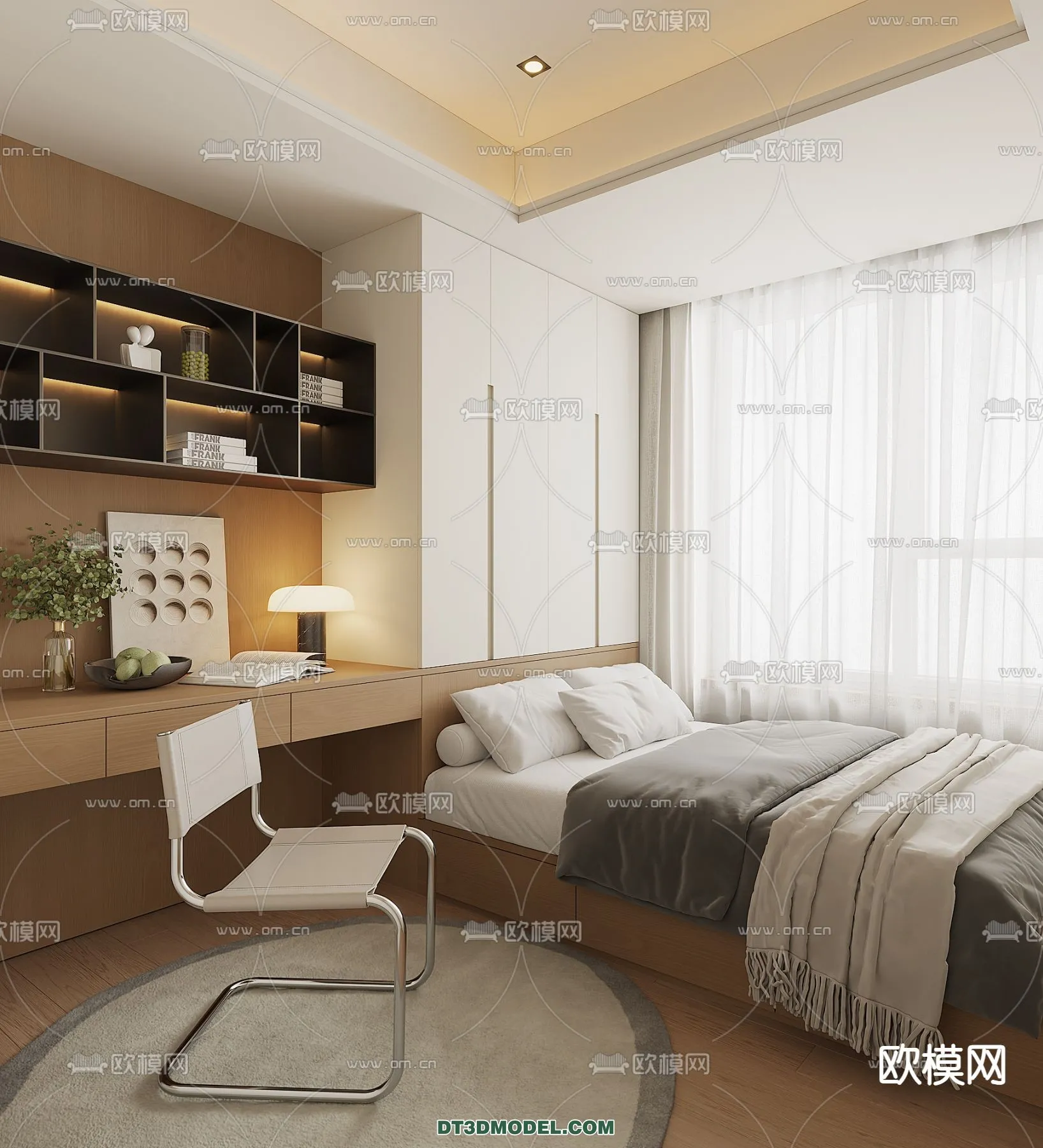 Tatami Bedroom - Japan Bedroom - 3D Scene - 013