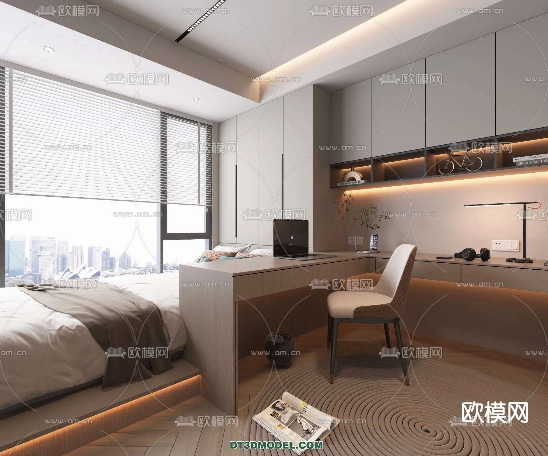 Tatami Bedroom - Japan Bedroom - 3D Scene - 014