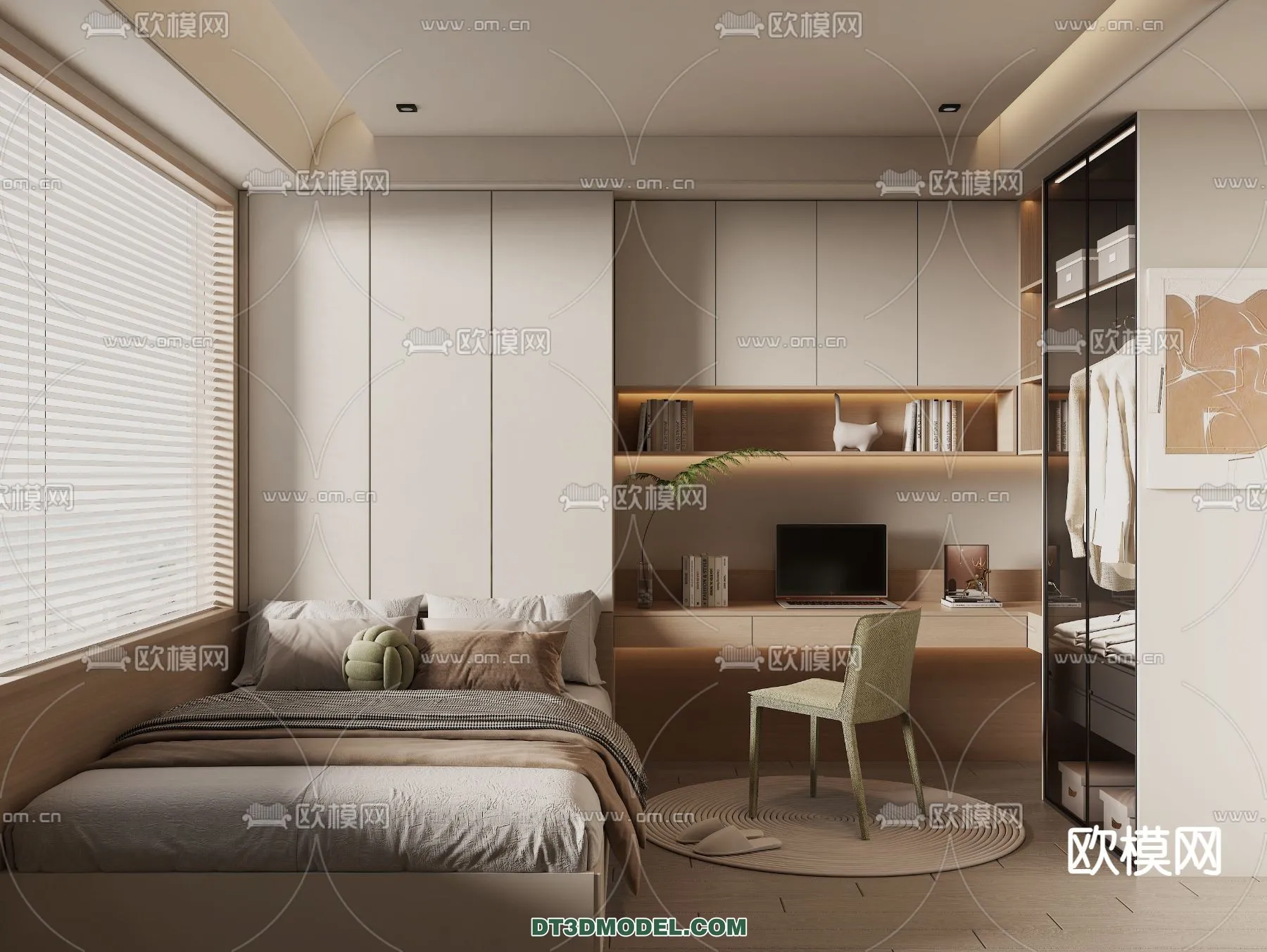 Tatami Bedroom - Japan Bedroom - 3D Scene - 025