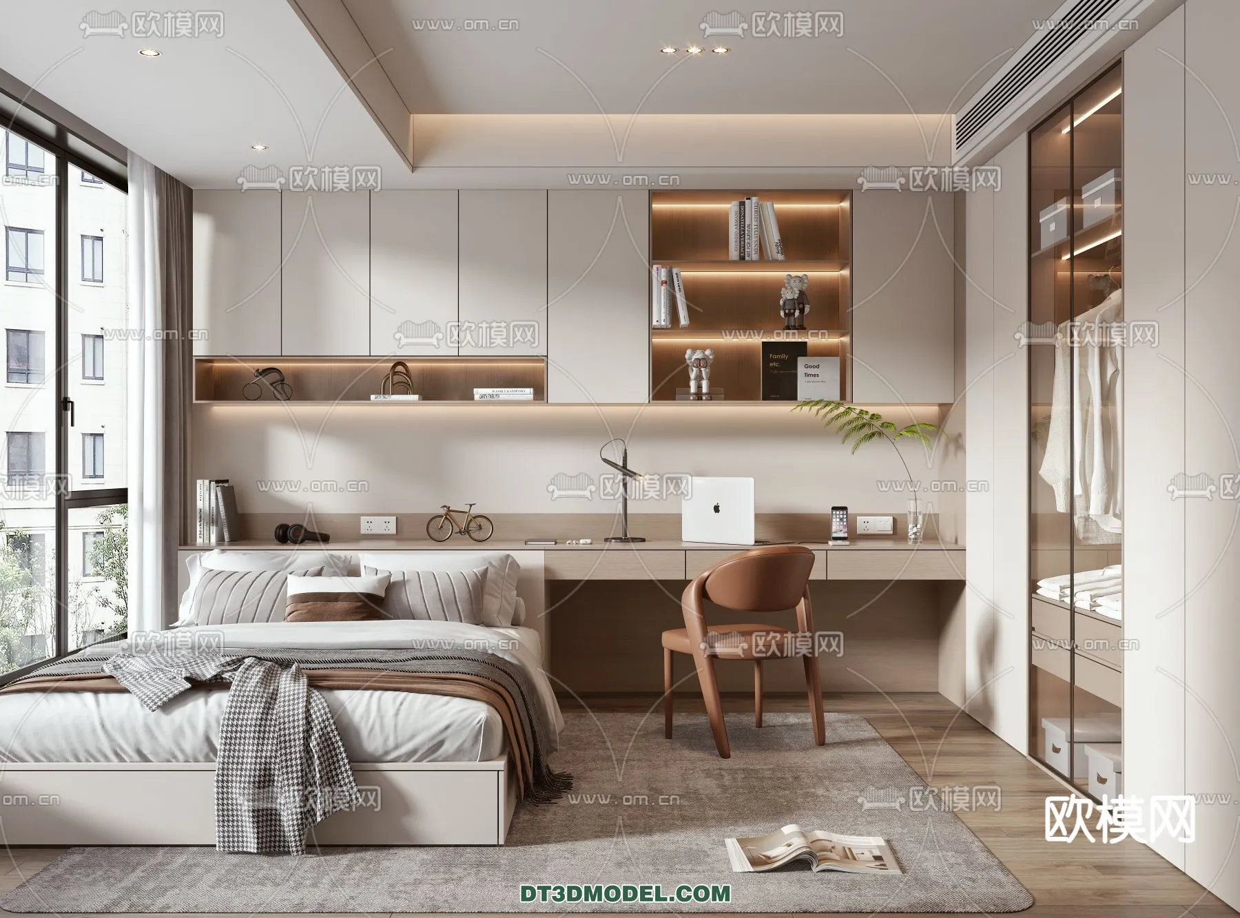 Tatami Bedroom - Japan Bedroom - 3D Scene - 032