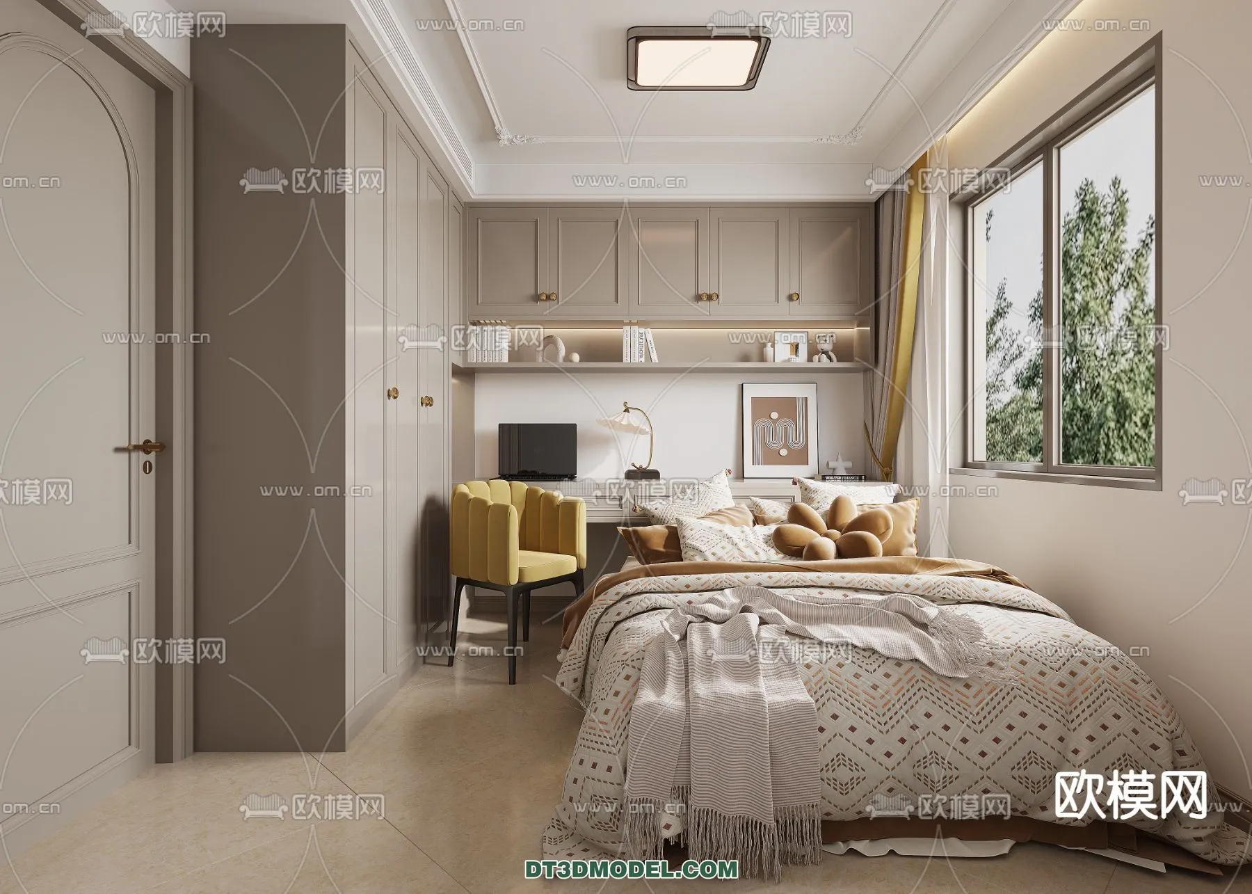 Tatami Bedroom - Japan Bedroom - 3D Scene - 060