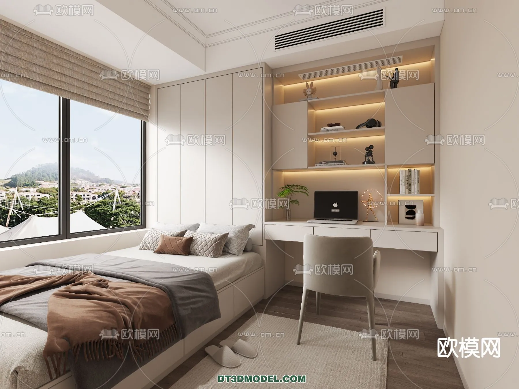 Tatami Bedroom - Japan Bedroom - 3D Scene - 080