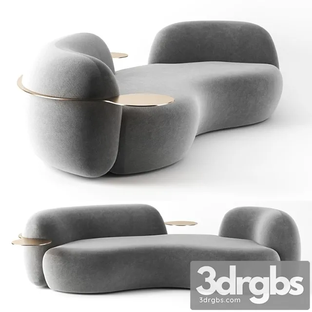 Tateyama Sofa by Secolo 3D Model Free