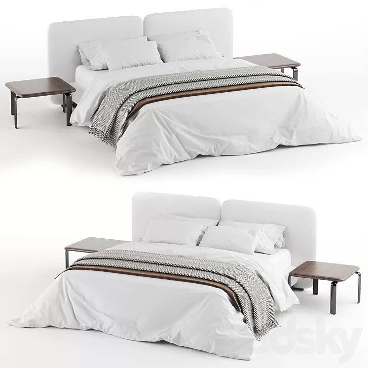 Tatlin - Cover Bed Minotti 3D Model Free
