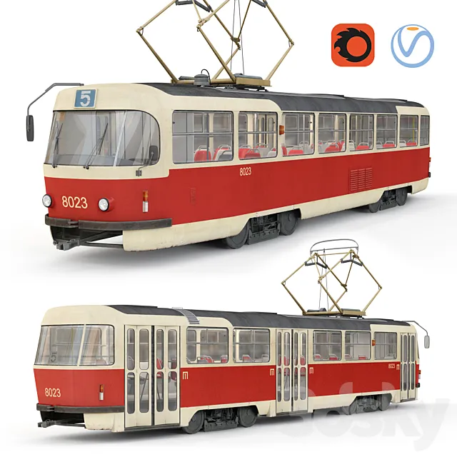 Tatra tram T3 3DModel
