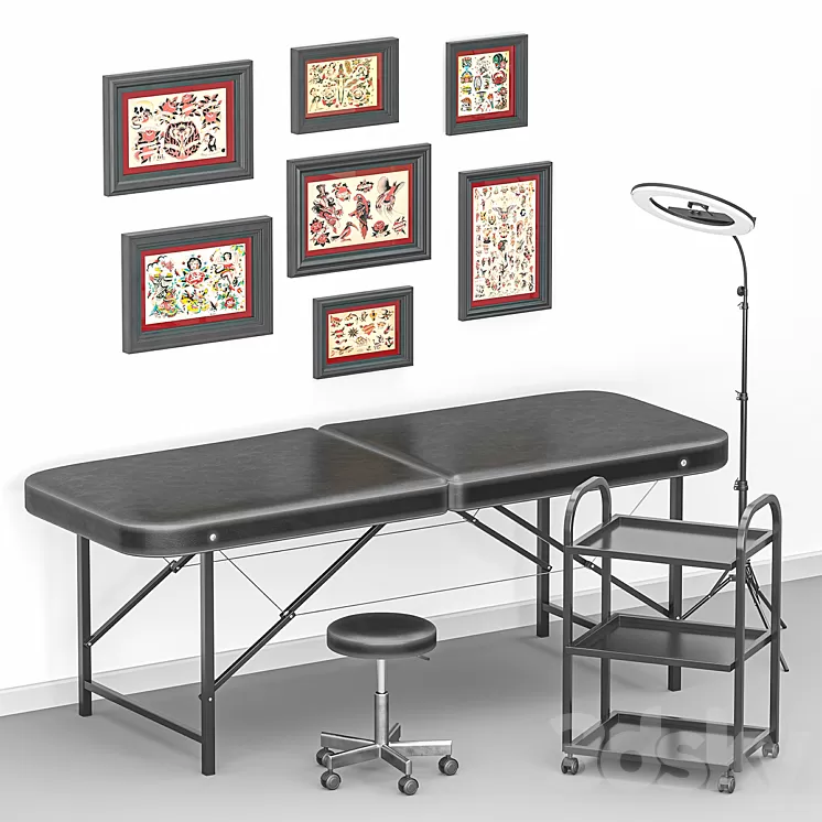 tattoo furniture 3D Model Free
