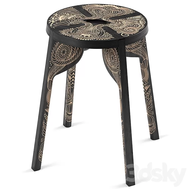 Tattoo stool by Zanat 3D Model Free