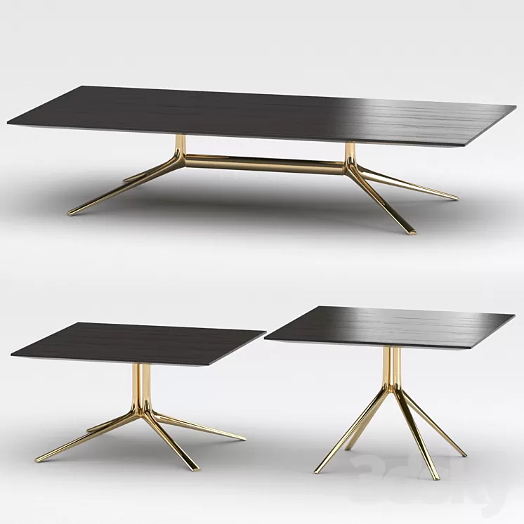 Tavolini Mondrian tables set-2 3D Model