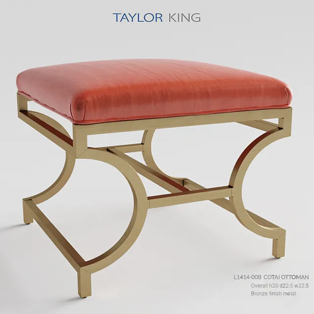 Taylor King L1414_OOB Cotai Ottoman 3D Model
