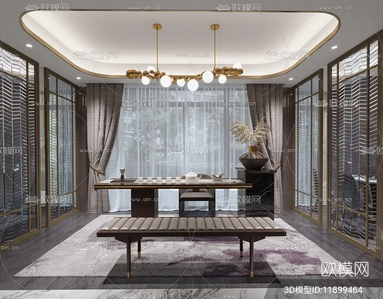 TEA ROOM - 3D Model For Interior Design - 10918